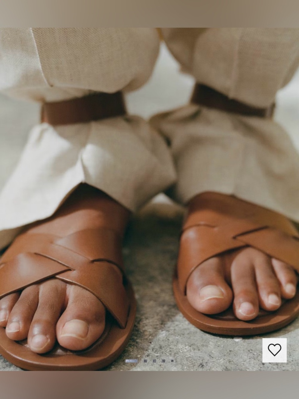 Mango Leather Ankle Sandals with Buckle Strap